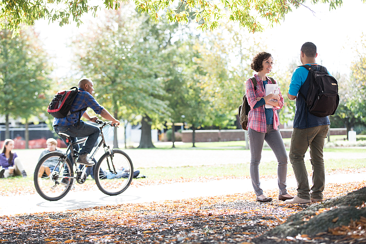 college students outside